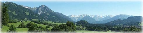 Blick vom Malerwinkel Richtung Oberstdorf - Rubihorn